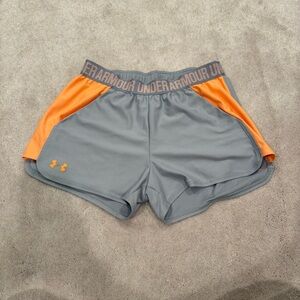 Under Armour Gray and Orange Athletic Shorts